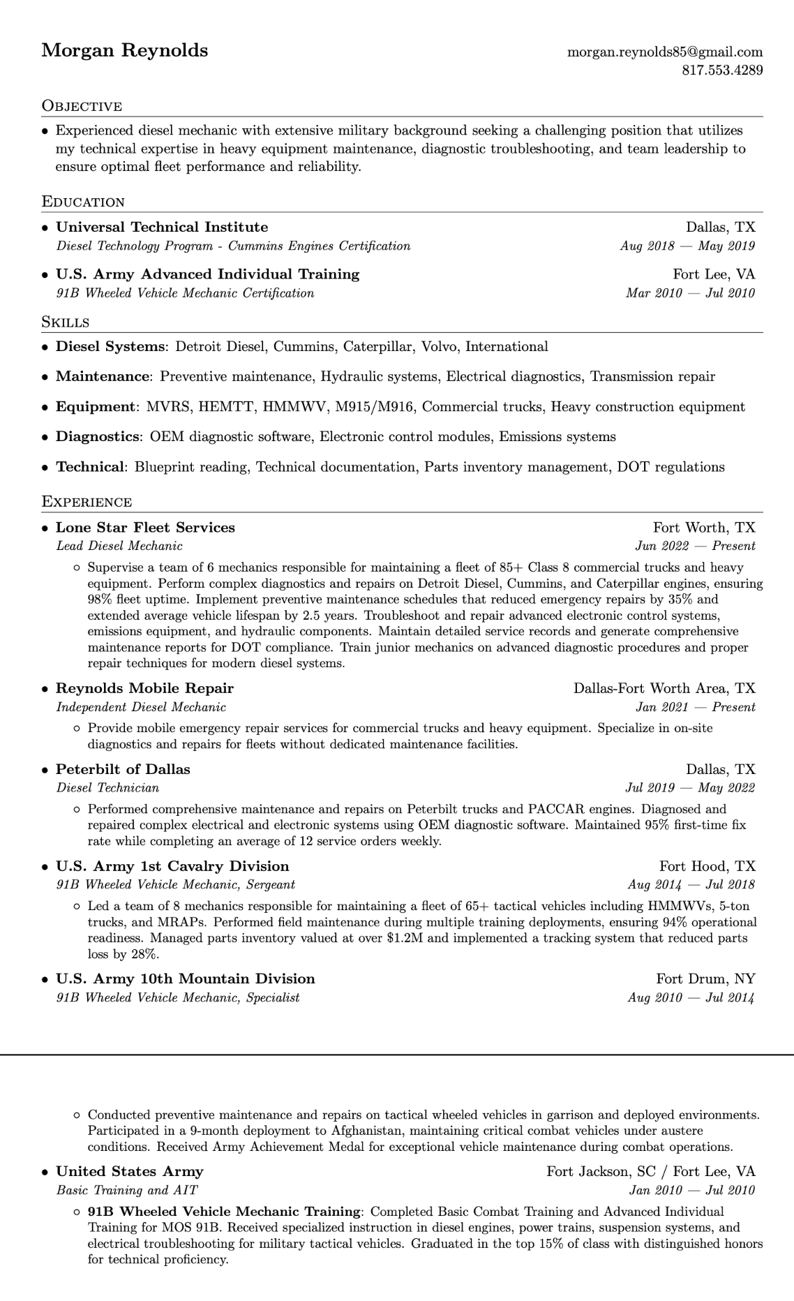 Resume Before Transformation